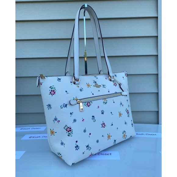 Coach tote gallery wildflower printed large purse chalk multi - Picture 2 of 12